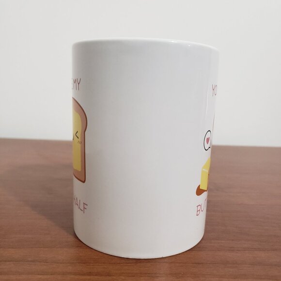 Valentines Day Coffee Mug Love Cute You're My Butter Half White Brand New NWT - Picture 2 of 6